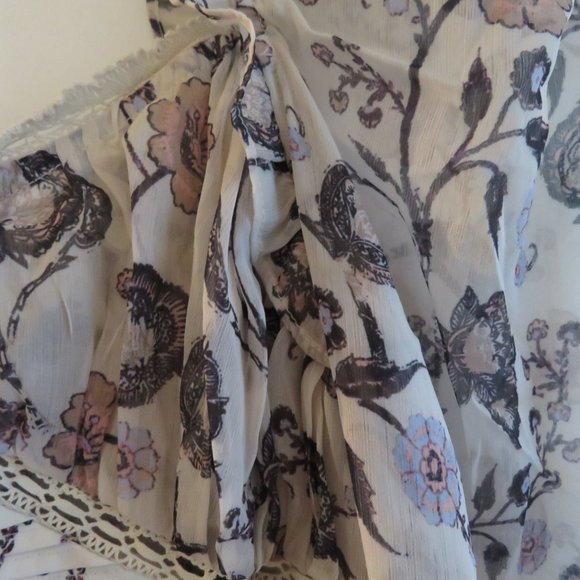 FREE PEOPLE Brunch Date Sheer Bodysuit in Floral Ivory Combo - Size S NWT - Picture 6 of 16